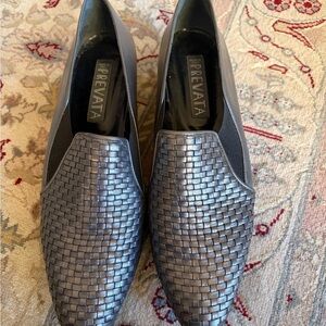 Prevata Women's Woven pewter Loafers